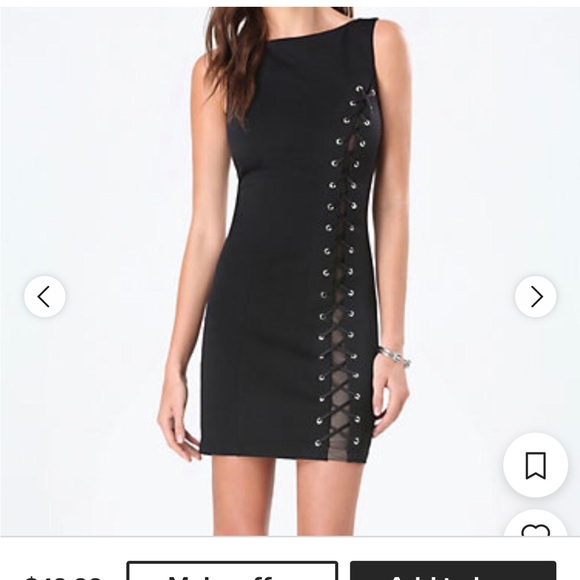 bebe Dresses & Skirts - bebe Black Lace-Up Mini Dress